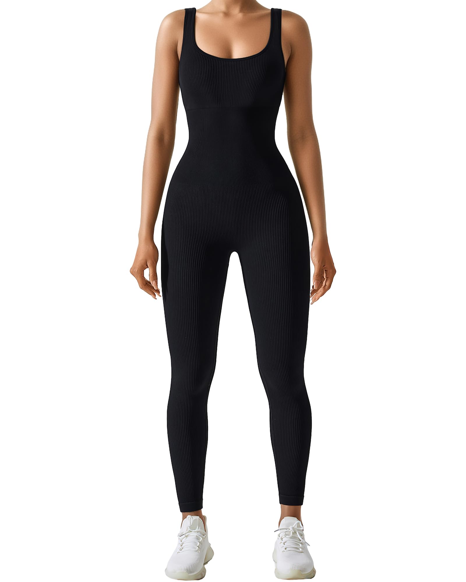  AURUZA Women's Workout Seamless Jumpsuits for Yoga and Exercise
| AURUZA Women's Ribbed One Piece Tank Tops Yoga Jumpsu