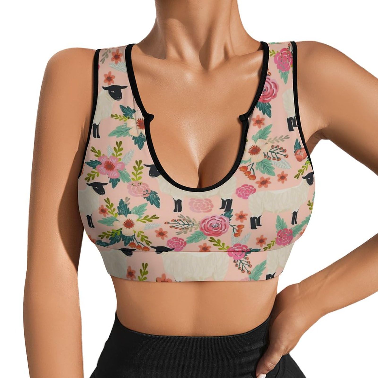 KiHene Women's Comfortable Yoga Crop Tank Tops for Fitness and Running - Jamaica Flag Padded Sports Bras
| KiHene Women